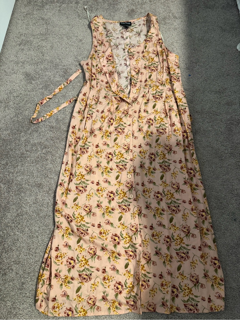 Vintage Floral Button Up Dress